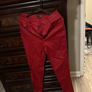 Women’s faux leather Red Pants
